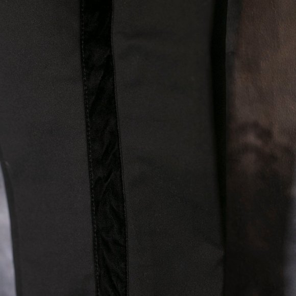 vero moda black pants with velvet detailing along each leg - Picture 7 of 14